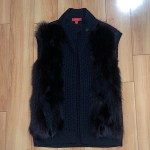 LaVia18 wool/fur vest, Size M